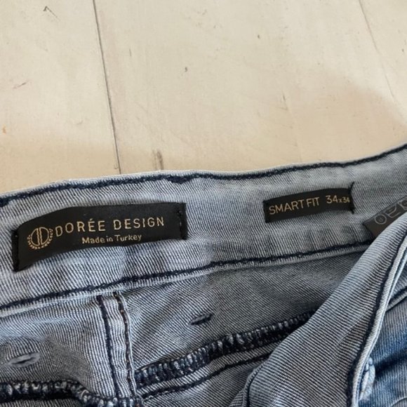 Doree Design Biker Blue Mens Jeans - Picture 4 of 5